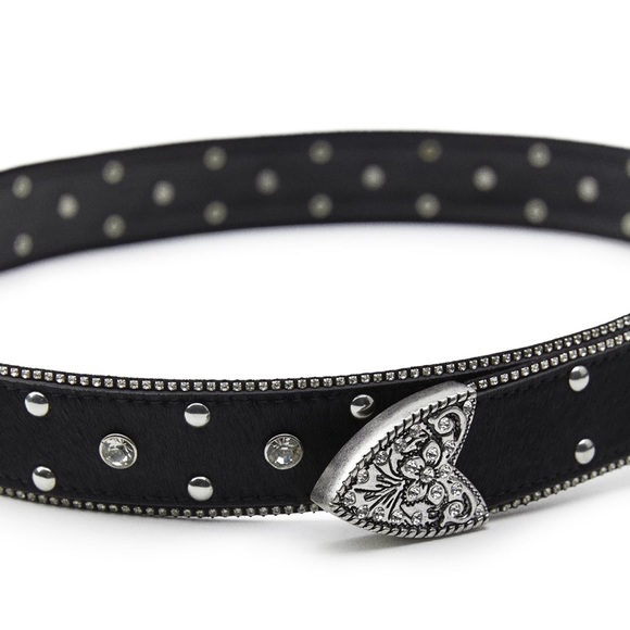 ZARA Limited Edition Rhinestone Leather Belt - Picture 7 of 14